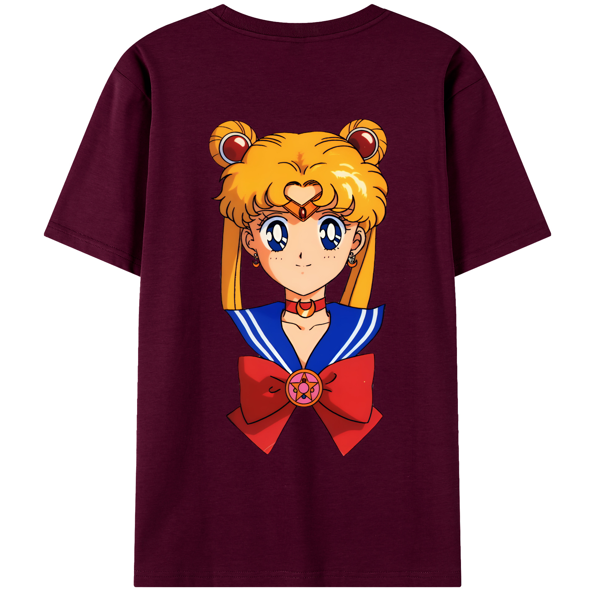 （画像用） 美少女戦士セーラームーン 月野 うさぎ つきの うさぎ Sailor Moon Tsukino Usagi レディース半袖Tシャツ(バックプリント)